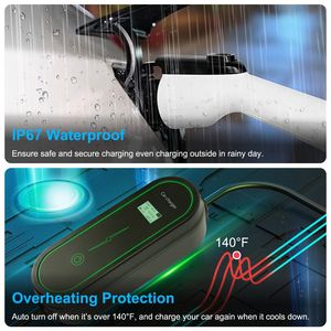 Station de recharge portable pour véhicules électriques de niveau 2, prise NEMA 6-20P avec sac de transport, compatible avec les véhicules électriques hybrides J1772 - Product Image 4