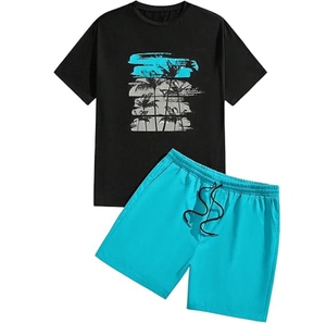 Conjunto de Camiseta y Pantalones Cortos para Hombre, Listo para Exportación, para Gimnasio, Entrenamiento, Ropa Deportiva, Tejido Transpirable, Suministro OEM ODM - Product Image 5