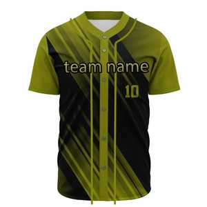 เสื้อเบสบอลแบบสั่งทำ OEM ปักกระดุมเต็มตัว ผ้าโพลีเอสเตอร์ ชุดทีมซอฟต์บอล พร้อมพิมพ์ลายแบบ Sublimation เสื้อผ้ากีฬาแบบสั่งทำส่วนตัว - Product Image 1