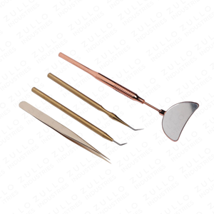 Kit de Herramientas de Extensión de Pestañas de Acero Inoxidable de Alta Calidad, 4 Piezas, Diseño Moderno y Simple, con Espejo, Kit Profesional - Product Image 5