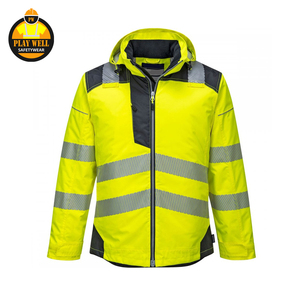 Vestes de travail réfléchissantes fluorescentes à manches longues, personnalisées avec logo, pour l'hiver, haute visibilité, vente en gros - Product Image 4