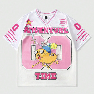 เสื้อฟุตบอลอเมริกันคุณภาพสูงแบบ OEM ปักโลโก้ด้วยเพชรเทียม ผ้าตาข่าย ทรงโอเวอร์ไซส์ ยูนิเซ็กส์ สไตล์ฮิปฮอป ผู้ผลิตเสื้อฟุตบอล - Product Image 4