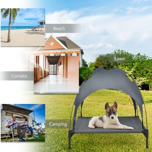 หลังคาบังแดดป้องกันรังสียูวีขนาด 35.5 นิ้ว x 32 นิ้ว สำหรับเตียงนอนสัตว์เลี้ยงแบบเตียงนอนสุนัข พร้อมคุณสมบัติบังแดด - Product Image 4