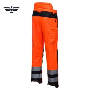 Hi-Vis Orange Reflective Safety <b>Work</b> Pants for Men <b>Waterproof</b> Industrial Cargo Reflective Tape Polyester Silk Screen Printed - Product Image 2
