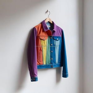 แจ็กเก็ตสีสันสดใสของผู้หญิงผ้าเดนิมสำหรับฤดูร้อน2025: แจ็กเก็ตผ้าฝ้ายสำหรับชุดเดรสฤดูร้อนและเสื้อผ้าตะวันตก-แจ็กเก็ตผู้หญิงที่มีน้ำหนักเบา - Product Image 3