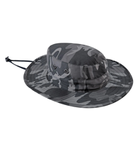 Chapeau seau camouflage mentonnière réglable et cordon élastique avec cordon de verrouillage à l'arrière du bord 4 évents blindés