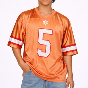 เสื้อฟุตบอลอเมริกันคุณภาพสูง 26/27 และเสื้อฟุตบอลตาข่ายสำหรับนักกีฬา เสื้อฟุตบอลแบบระบายอากาศได้ดีสำหรับผู้ชาย OEM USA - Product Image 6