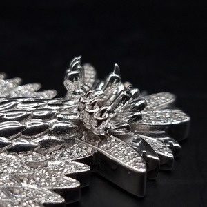 Colgante con Diseño de Águila en Plata 925 con Moissanita, Estilo Hip Hop, Símbolo de Libertad y Poder - Product Image 2