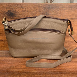 กระเป๋าสะพายพาดลำตัวหนังรีไซเคิลสำหรับผู้หญิงกระเป๋าถือความจุขนาดใหญ่หรูหราทำจากหนังสีสันตะวันตก - Product Image 4