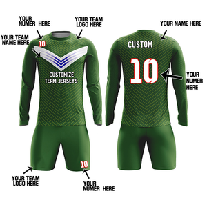 Camisetas de fútbol personalizadas, camisetas de portero, pantalón de manga larga, ropa de fútbol, kit de uniforme de entrenamiento de portero, ropa con logotipo personalizado - Product Image 6