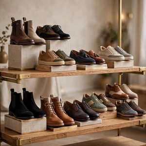 Bottes Chukka en Cuir Véritable 100% Authentique pour Hommes, Bottes Vintage Marron en Daim, Vente en Gros de Chaussures, Déstockage, Semelle Extérieure en Caoutchouc Respirant BD - Product Image 3