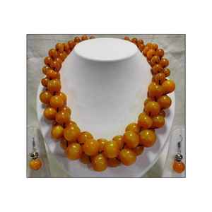 Collier de perles en résine de couleur personnalisable, disponible en différentes tailles, idéal pour les mariages, les fiançailles, les fêtes de Noël et le port au bureau - Product Image 4