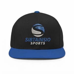 Gorra de Béisbol Plana Negra y Azul Personalizada con Logotipo Bordado, Ajustable, Estilo Hip Hop, Gorra Deportiva de Dos Tonos - Product Image 5