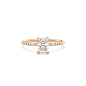 Bague solitaire en diamant de laboratoire HPHT CVD de qualité supérieure REYES en or massif 14 carats, bijou de luxe pour occasions spéciales - Product Image 2