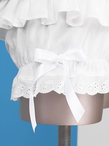 Womens Lace Trim Layered Ruffle Bloomers Bowknot <strong>Frilly</strong> Panties Bloomers Lolita <strong>Shorts</strong> - Product Image 5