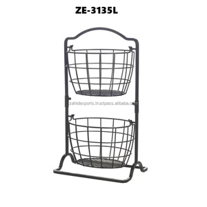 Cesta de Almacenamiento Moderna, Hecha a Mano, de Hierro Tejido, Ecológica, Resistente al Agua, con Base de Mármol, Certificación ISO9001, Elegante, Marca Zahid - Product Image 1