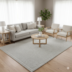 Vente en gros de tapis Bobble en fibre naturelle à tissage plat fait à la main pour la décoration intérieure moderne Tapis tissé de galets mélangé de haute qualité Commande en gros - Product Image 1