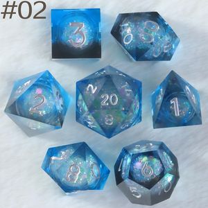 Handmade Resin Sharp Edge DND <b>Dice</b> <b>Set</b> For Dungeons And Dragons RPG Role Playing Tabletop Game Artisan Crafted - Product Image 2
