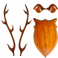 Décoration murale en bois faite à la main en forme de tête de cerf, sculpture animale rustique pour salon, bureau à domicile, chambre, entrée