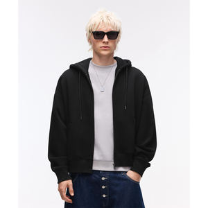 Sweat-shirt à capuche zippé personnalisé pour homme, anti-plis, style streetwear oversize, épais, unisexe, OEM - Product Image 5