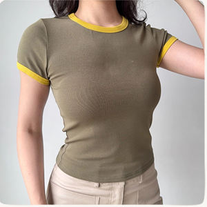 T-shirts courts pour femmes grande taille, 100% coton, vierges, personnalisables avec logo, style streetwear féminin, vente en gros, haute qualité, 2026 - Product Image 2