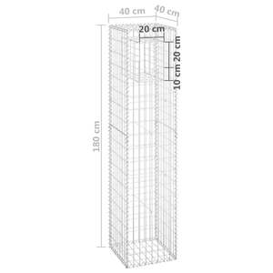 Poteau de gabion 40x40x180 cm en fer pour clôtures, treillis et portails - Product Image 6