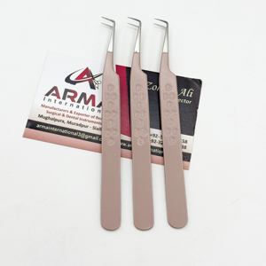 Pinzas de Aislamiento Rosadas de 90 Grados para Crear Abanicos Perfectos, Pinzas Sostenibles para Extensión de Pestañas con Logotipo Personalizado - Product Image 5