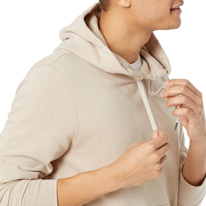 High Quality 380g No <b>Strings</b> Blank Fleece Drop Shoulder Hoodies Men Cotton Pullover Wholesale Custom Printing Embroidery Hoodies - Product Image 6