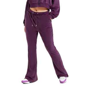 OEM Custom Plus Size Women Red Burgundy Hoodie <b>Set</b> Velvet Winter Outdoor Sportwear Tracksuits Anti-Bacterial Polyester/Cotton - Product Image 5