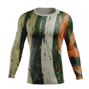 เสื้อรัดรูปออกกำลังกายแบบยาว ดีไซน์ใหม่ ขายส่ง สำหรับผู้ใหญ่ แขนยาวเต็มตัว MMA สกรีนโลโก้ด้านหน้าได้ ระบายอากาศ แห้งเร็ว - Product Image 3