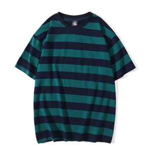 T-shirt d'été décontracté pour homme à manches courtes, coupe ample, en tricot 100 % coton, imprimé sérigraphié - Product Image 2