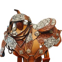 Selle de cheval Western en cuir de qualité supérieure pour la course de baril, toutes tailles disponibles