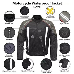 Chaqueta de Motocicleta Impermeable de Diseño Personalizado, Chaqueta de Motociclista con Paneles Ventilados, Chaqueta de Motociclista de Tela Cardura - Product Image 6