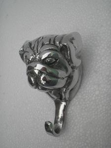 Crochet mural en aluminium pour chien taureau Robe Figurine sur le thème des animaux Crochet mural en métal Technique de coulée - Product Image 2