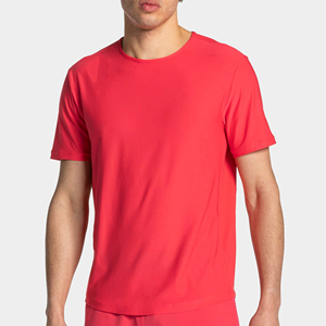 Camiseta Personalizada al por Mayor para Hombre, Corte Ajustado, Mezcla de Algodón 200g, Cuello Redondo, Estilo Deportivo Informal, Transpirable, Anti-Pilling - Product Image 1