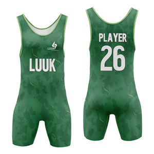 Combinaison de lutte personnalisée pour hommes, équipe américaine, uniforme de lutte sublimé, vêtements de sport légers et performants, OEM ODM - Product Image 1
