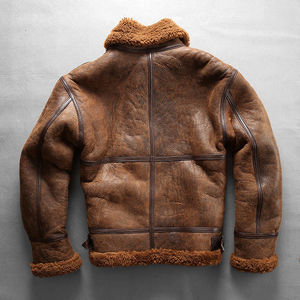Custom Design High Quality With Fur Collar Canvas Fabric Breathable & Windproof Winter <b>Sheepskin</b> Sherpa <b>Jacket</b> For Women's - Product Image 2
