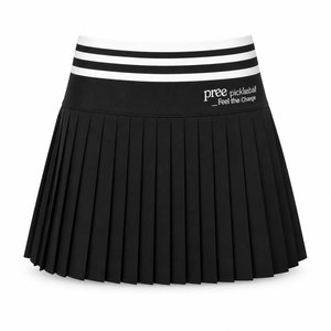 Falda pantalón deportiva para mujer con protección solar UPF 40+, para pickleball, con cintura a rayas blancas, ropa deportiva personalizada. - Product Image 3