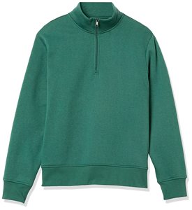 Pull-over à col zippé pour homme avec logo personnalisé OEM, en tricot à manches longues, sweat-shirt décontracté pour le golf et les activités de plein air, vêtement uni - Product Image 1