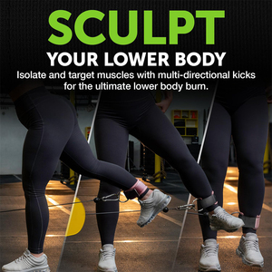 สายรัดข้อเท้าสำหรับออกกำลังกายแบบมีโลโก้สั่งทำพิเศษ ใช้กับเครื่องเคเบิลสำหรับบริหารขา ช่วยเสริมสร้างกล้ามเนื้อก้นและฝึกความแข็งแรง - Product Image 2