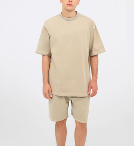 Pantalones Cortos Deportivos Casuales de Algodón Orgánico/Spandex de Alto Gramaje con Cordón Ajustable, Forro Polar Francés Transpirable y Ecológico al por Mayor - Product Image 6