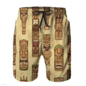 Shorts de Playa para Hombre, Casuales de Verano, con Estampado de Rayas, Elásticos en 4 Direcciones, Transpirables, de Secado Rápido, con Cintura Elástica - Product Image 2