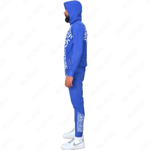 Chándales de 2 piezas con estilo unisex, chándales de poliéster con estampado de letras y cremallera completa cómodos y personalizados - Product Image 4