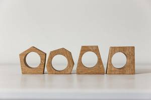 <b>Hand</b> Crafted Elegant Napkin <b>Rings</b> Mango Wood Handmade Fresh Arrival Napkin <b>Holder</b> : Geometric Tableware - Product Image 5