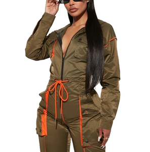 Conjunto de Dos Piezas para Mujer, Talla Grande, Chaqueta Cortavientos de Nailon Vintage con Cierre, Traje Deportivo Impermeable y Transpirable de Tela con Memoria, Traje Deportivo de Verano - Product Image 3
