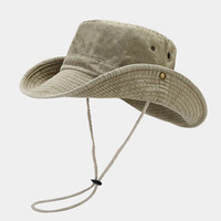 Topi Bucket Motif Kartun Bahan Denim Katun Dicuci, Topi Nelayan Lebar untuk Musim Panas, Cocok untuk Bersepeda, Memancing, Bepergian, Unisex