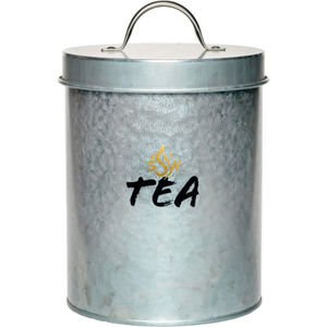 Bocaux de rangement de cuisine en métal galvanisé faits à la main, imprimés sur mesure, durables, pour la maison et le magasin, pots rustiques pour aliments - Product Image 6