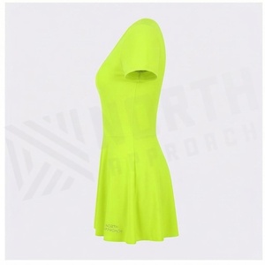 Maillot de bain une pièce pour femme NORTH APPROACH, vert fluo, col en V profond, avec jupe, extensible, respirant, séchage rapide, couleur unie - Product Image 3