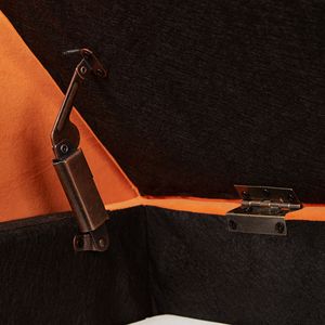 Panca letto da 51,5 pollici con contenitore in velluto arancione per arredamento soggiorno - Product Image 4