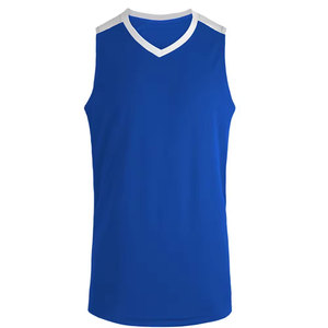 Unisex Basketball Jersey Set Blue <b>White</b> <b>V</b>-<b>Neck</b> Sleeveless Moisture Wicking Polyester Adult All Seasons Logo Sublimation Printed - Product Image 2